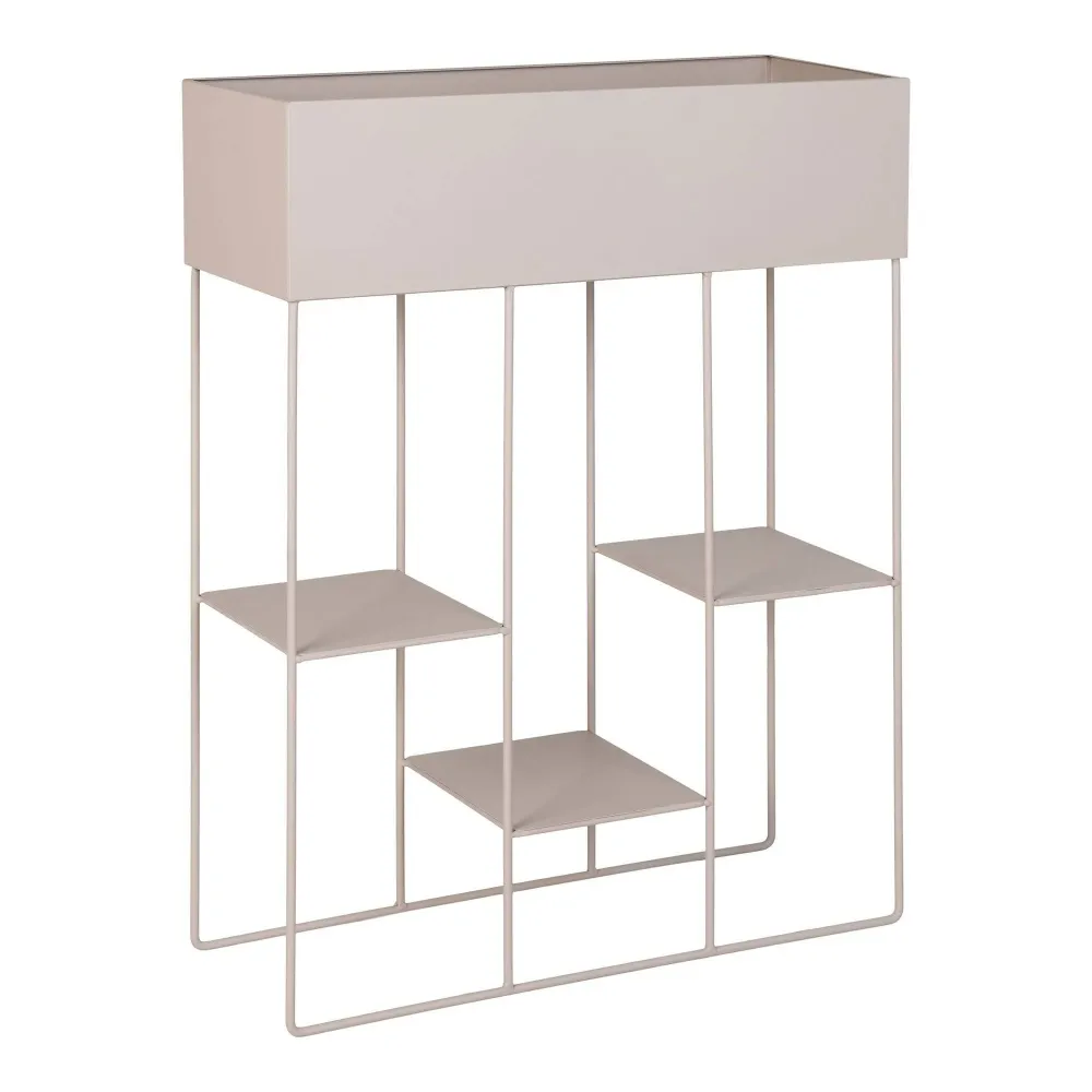 Rabo Suport de plante din otel, 3 rafturi, nisipiu 25x60x80 cm