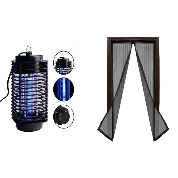 Aparat electric UV + Set 2 x perdea magnetica antiinsecte
