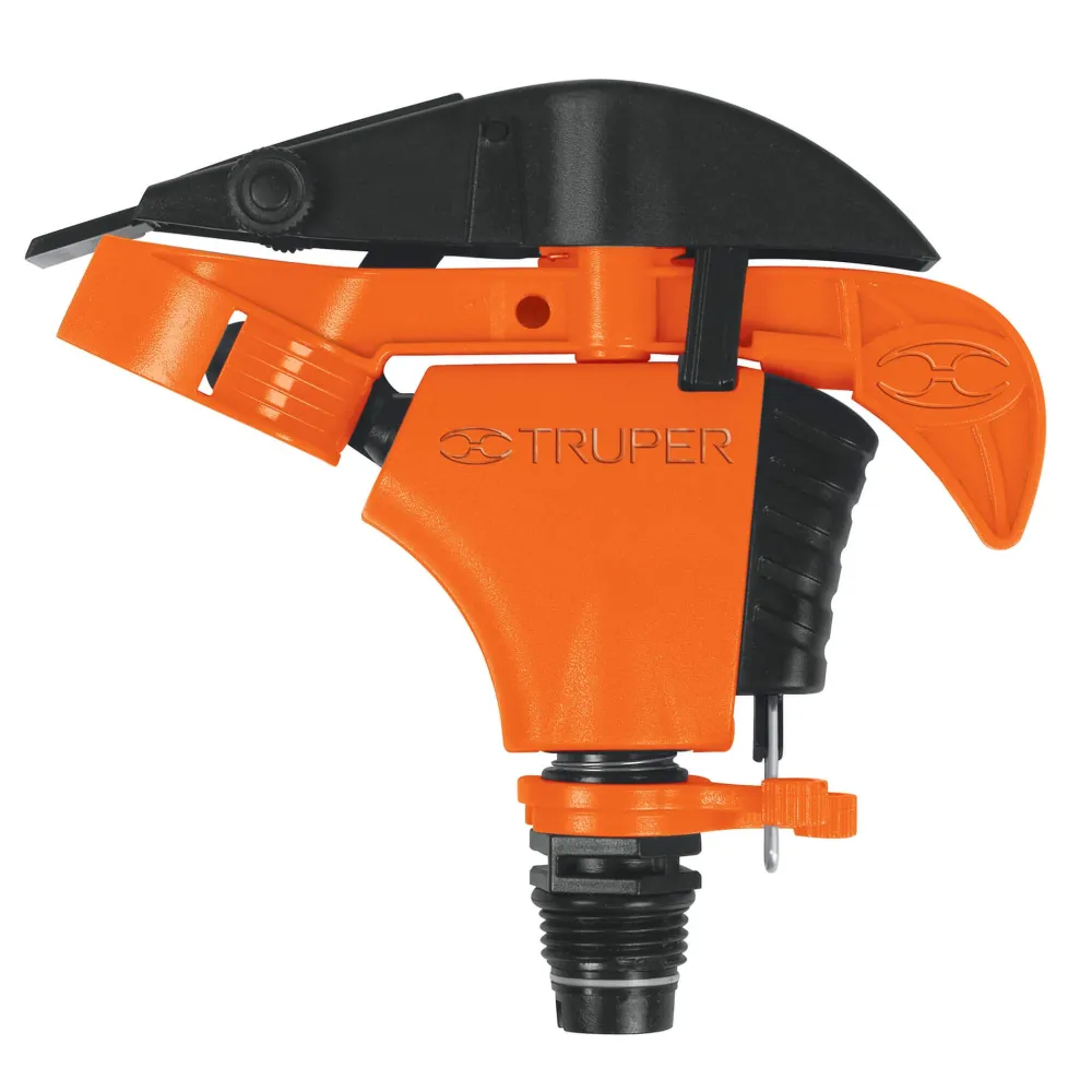 Aspersor pulsator din plastic, fara spin, 90° - 360°, raza 17 m, Truper