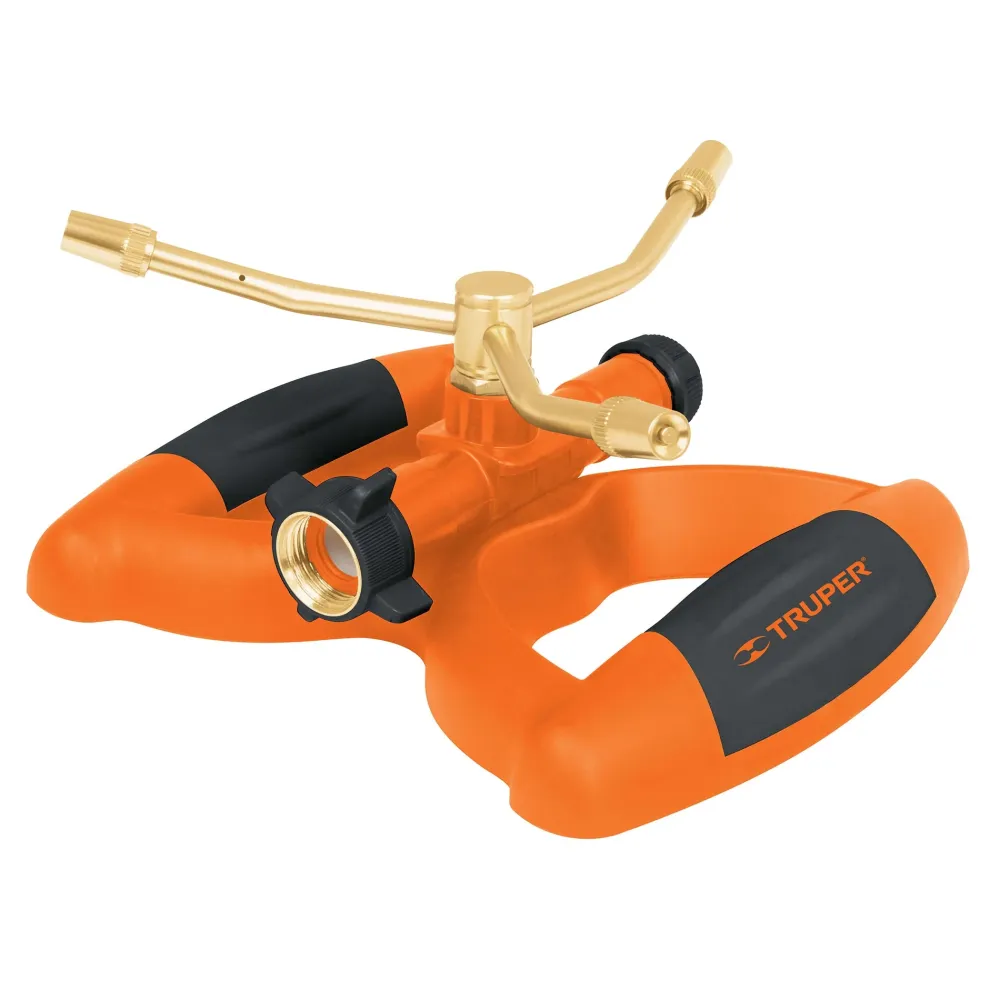 Aspersor rotativ 360° cu 3 duze, baza din plastic, raza 8 m, Truper