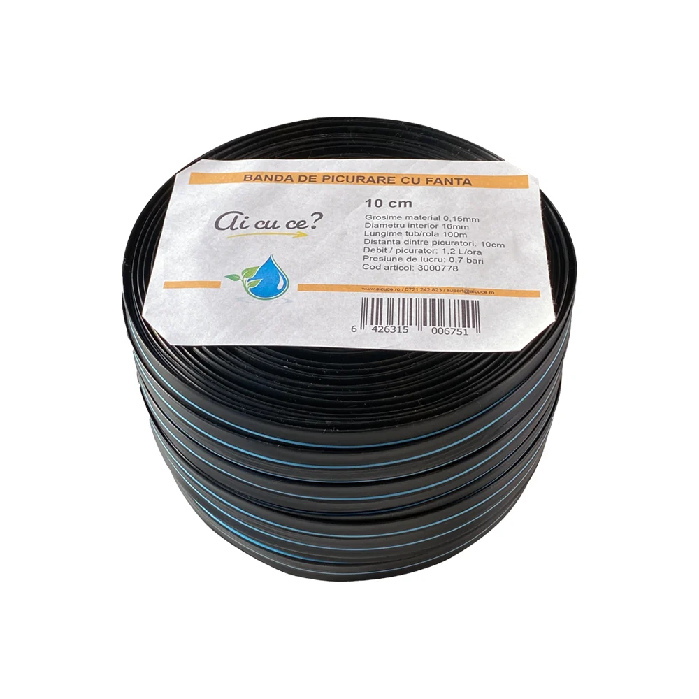 Bandă de picurare cu fantă 6mil, 1.2 l/h, 10cmx500m