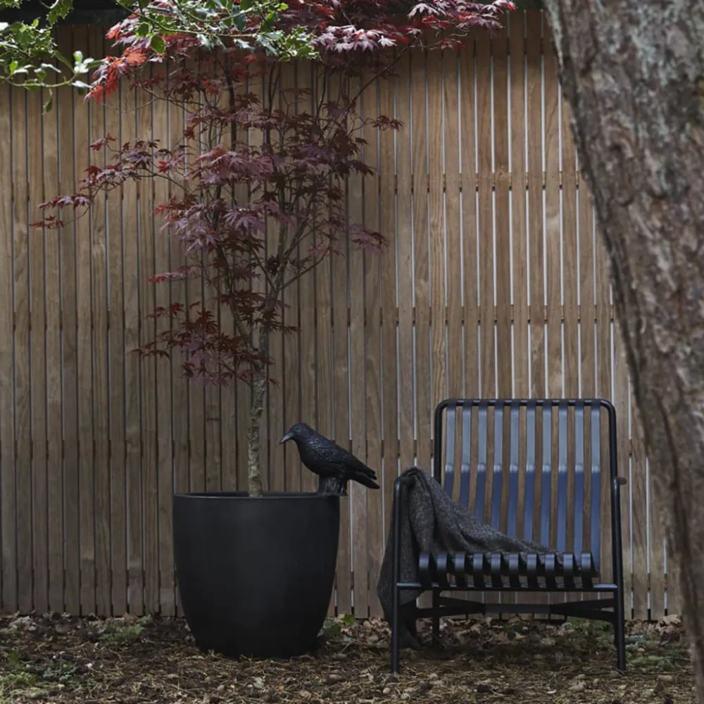Capi Jardinieră în formă de ou Urban Smooth, negru, 54x52 cm, KBL935