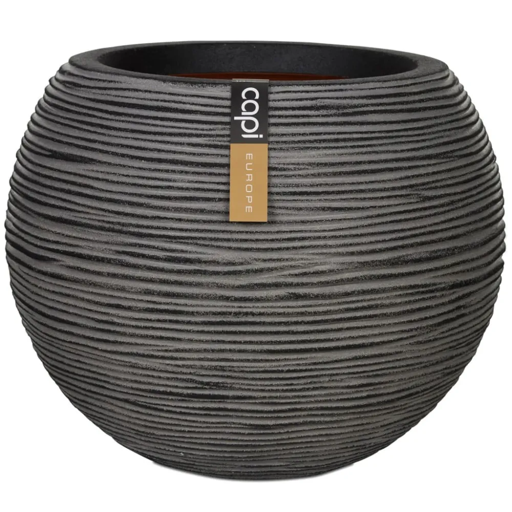 Capi Vas de plante Nature Rib, antracit, 62x48 cm, bilă, KOFZ271