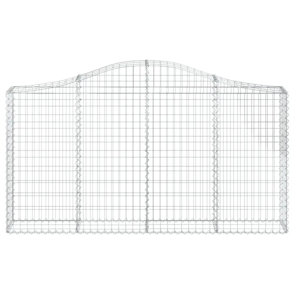 Coșuri gabion arcuite 3 buc, 200x30x100/120 cm fier galvanizat