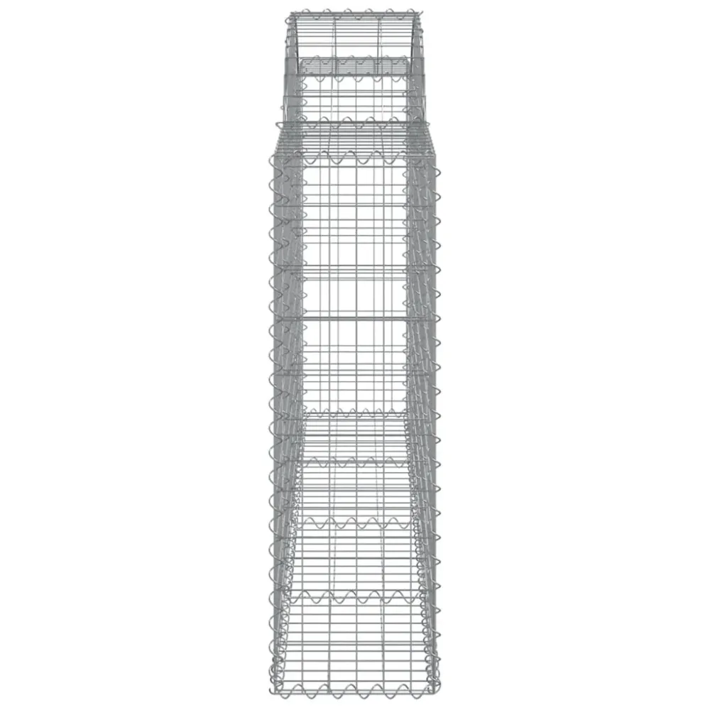 Coșuri gabion arcuite 2 buc, 200x30x100/120 cm fier galvanizat