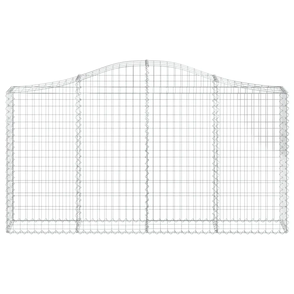 Coșuri gabion arcuite 9 buc, 200x30x100/120 cm fier galvanizat