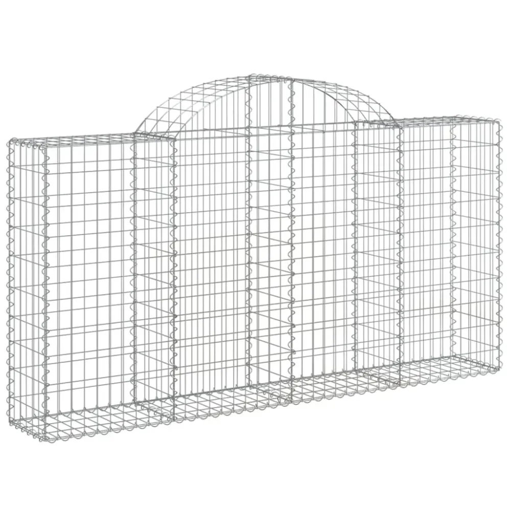 Coșuri gabion arcuite 8 buc, 200x30x100/120 cm fier galvanizat