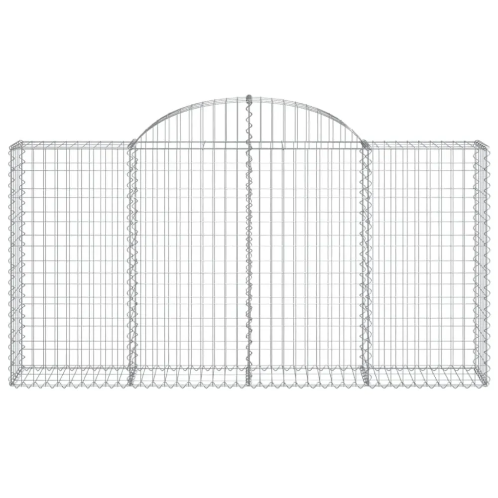 Coșuri gabion arcuite 8 buc, 200x30x100/120 cm fier galvanizat