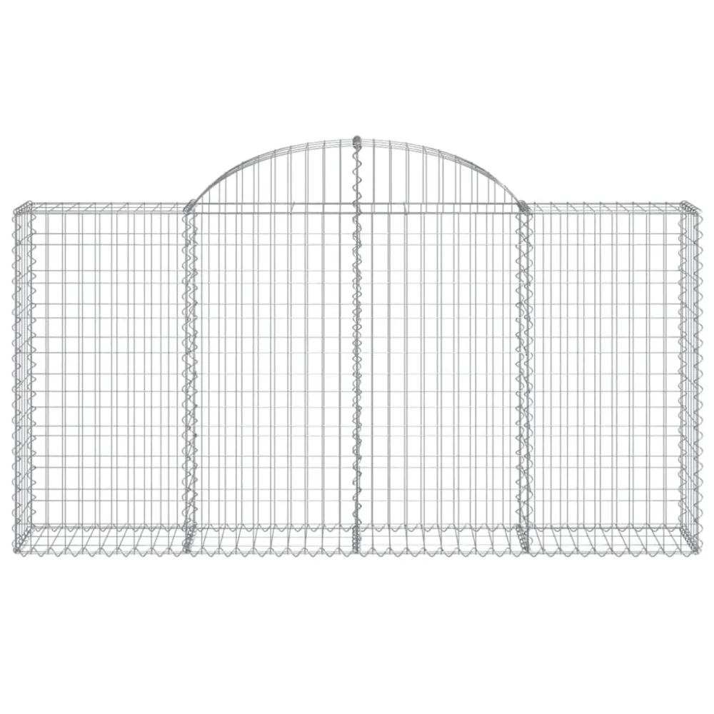Coșuri gabion arcuite 3 buc, 200x30x100/120 cm fier galvanizat