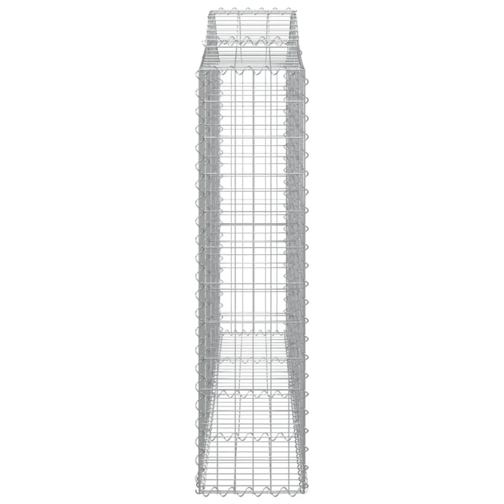 Coșuri gabion arcuite 5 buc, 200x30x120/140 cm, fier galvanizat