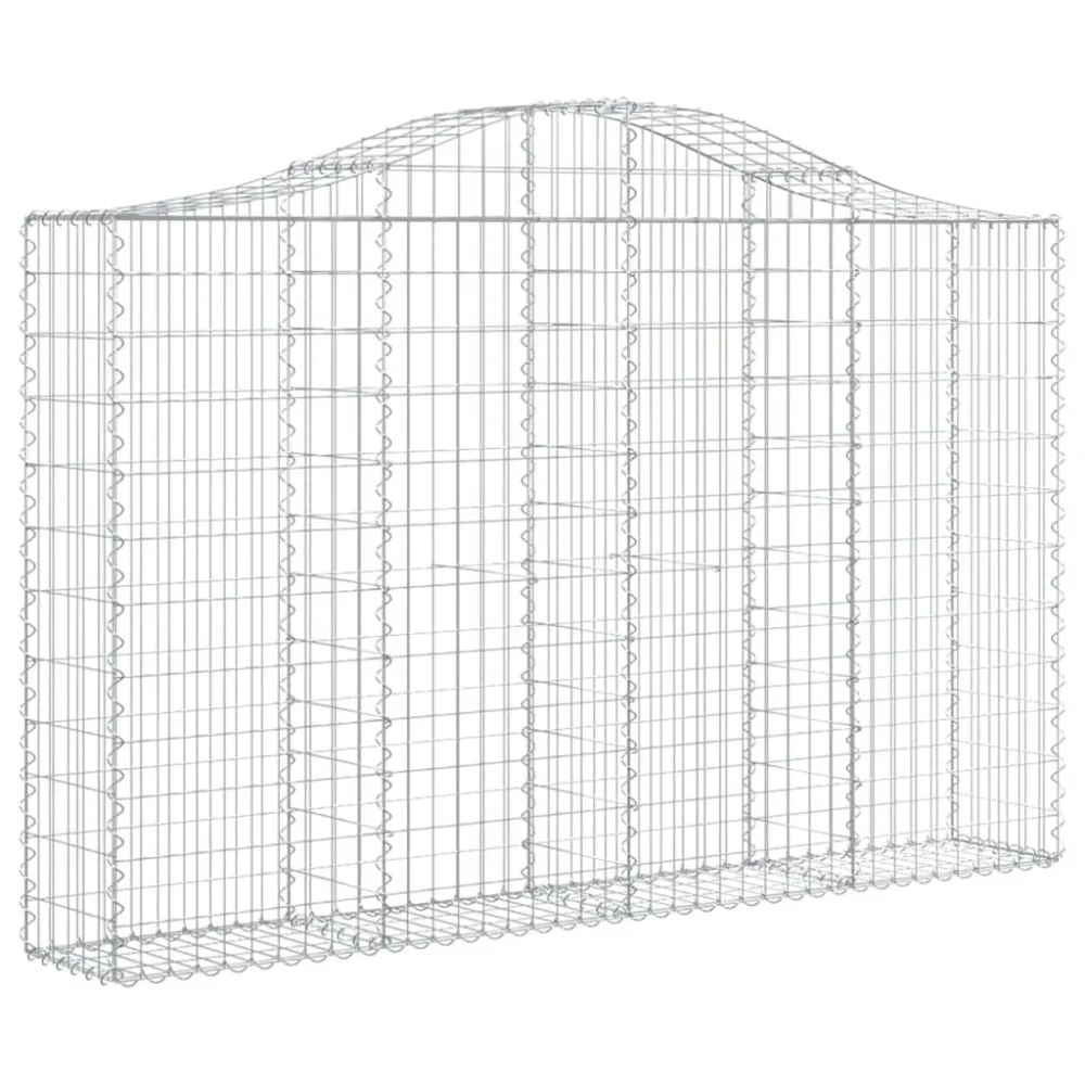 Coșuri gabion arcuite 6 buc, 200x30x120/140 cm, fier galvanizat