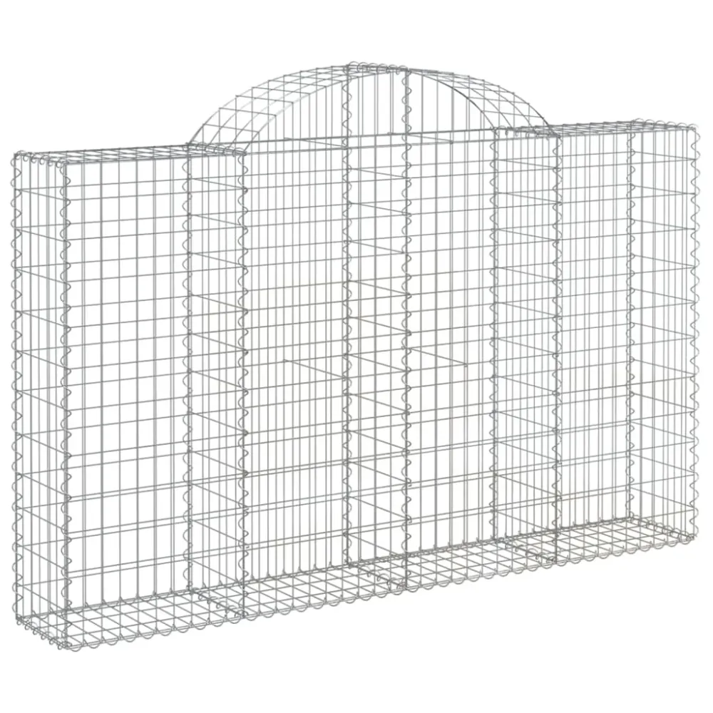 Coșuri gabion arcuite 2 buc, 200x30x120/140 cm, fier galvanizat