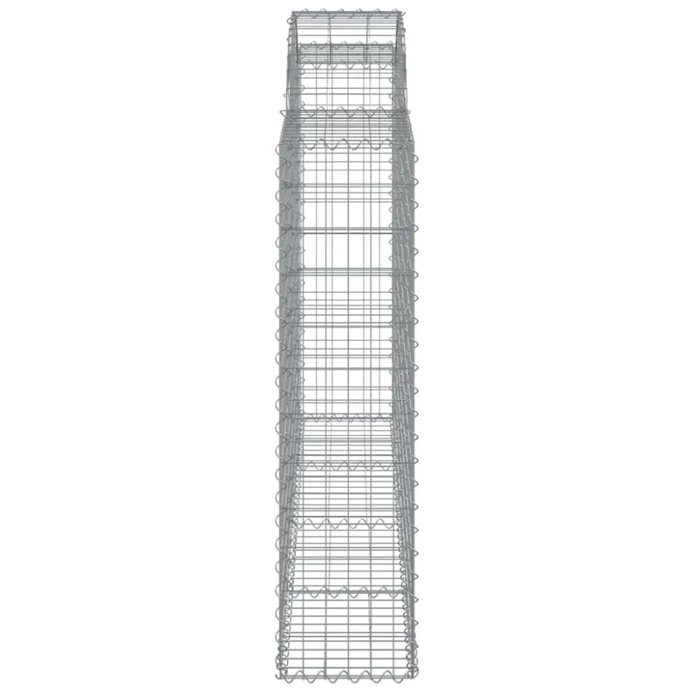 Coșuri gabion arcuite 7 buc, 200x30x120/140 cm, fier galvanizat