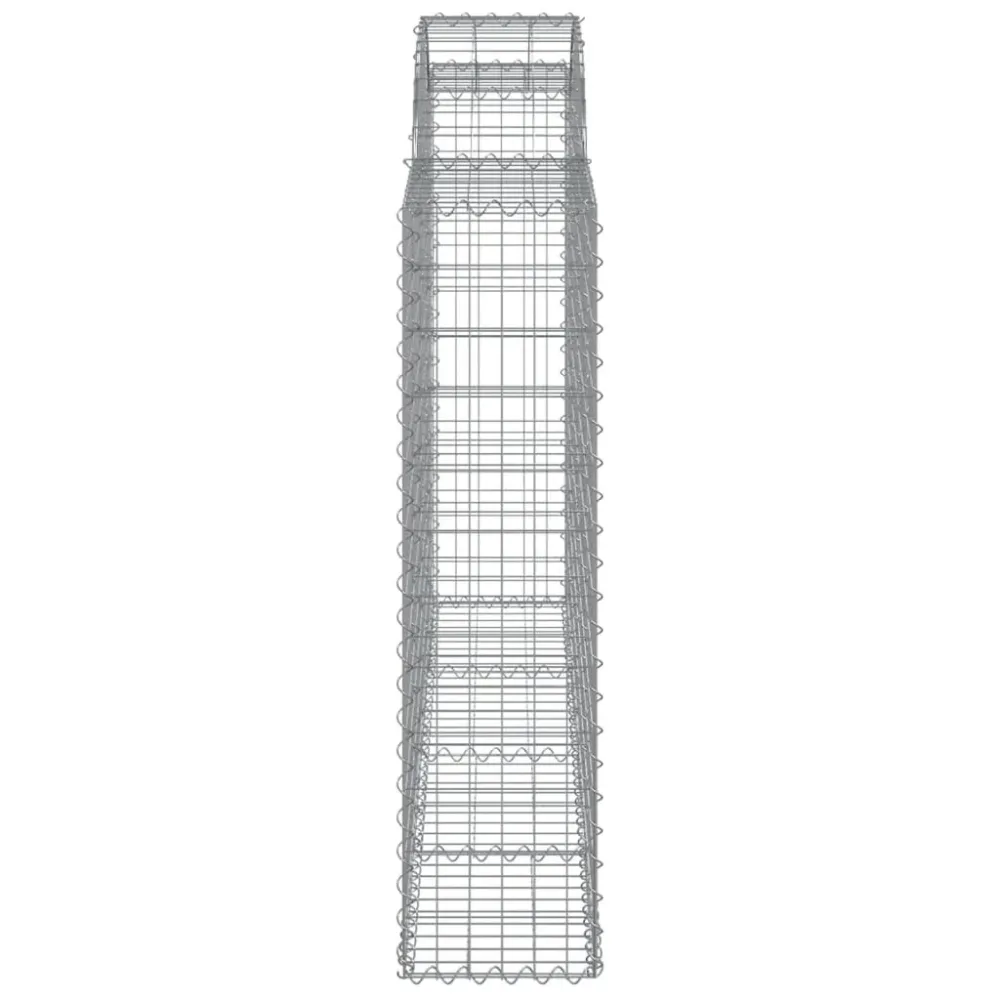 Coșuri gabion arcuite 3 buc, 200x30x120/140 cm, fier galvanizat