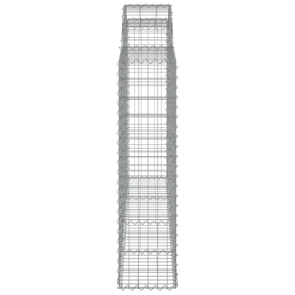 Coșuri gabion arcuite 6 buc, 200x30x120/140 cm, fier galvanizat