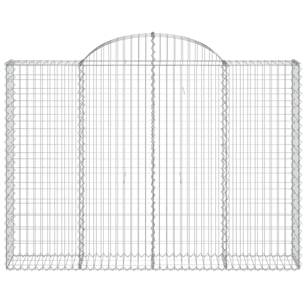 Coșuri gabion arcuite 7 buc, 200x30x140/160cm, fier galvanizat