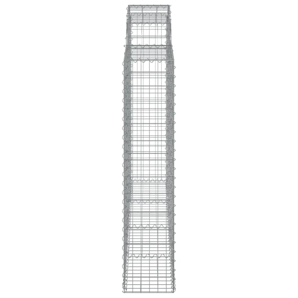 Coșuri gabion arcuite 7 buc, 200x30x140/160cm, fier galvanizat