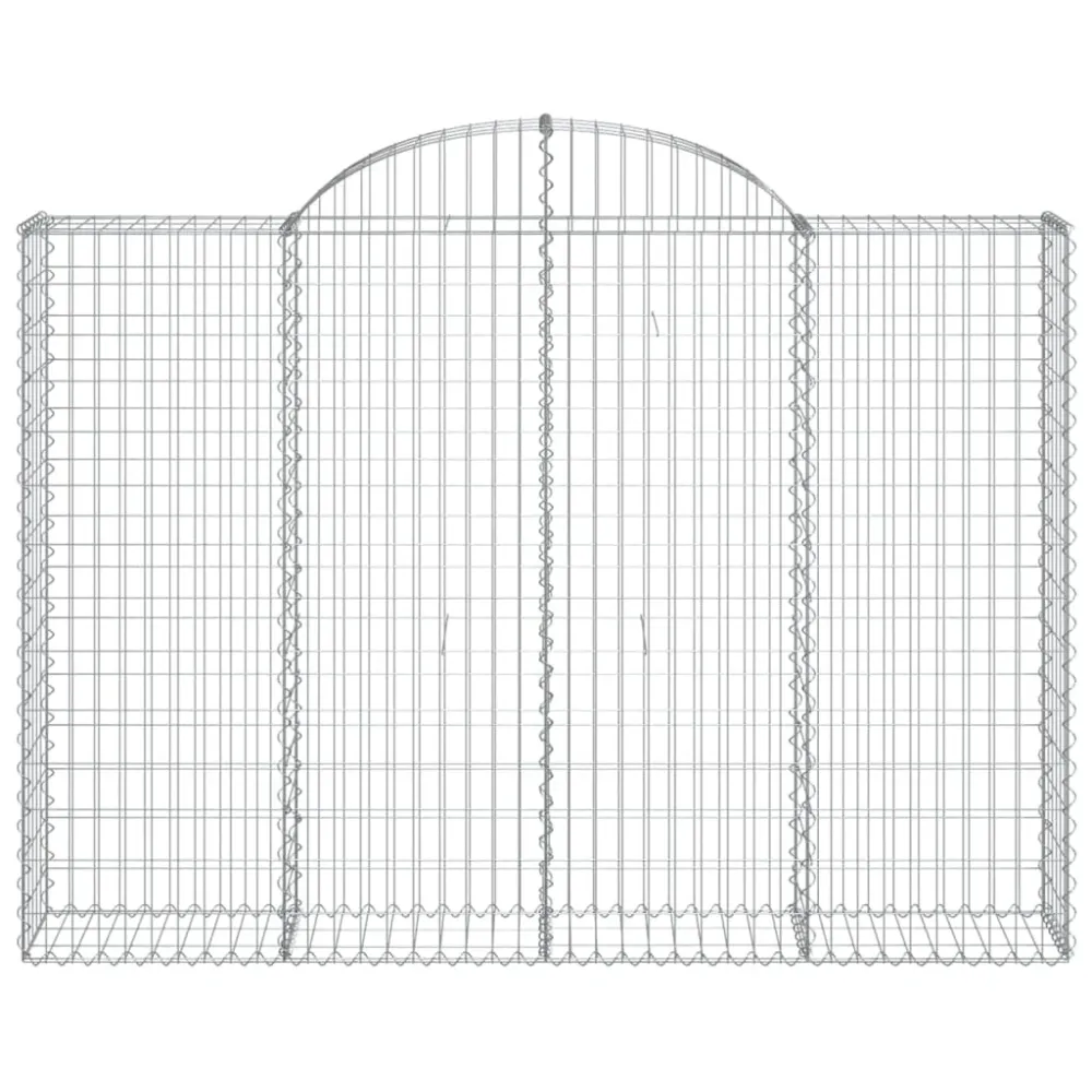 Coșuri gabion arcuite 6 buc, 200x30x140/160cm, fier galvanizat
