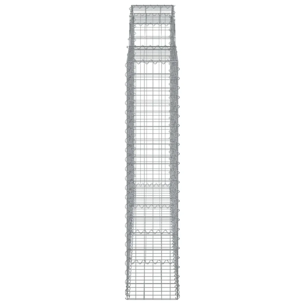 Coșuri gabion arcuite 6 buc, 200x30x140/160cm, fier galvanizat