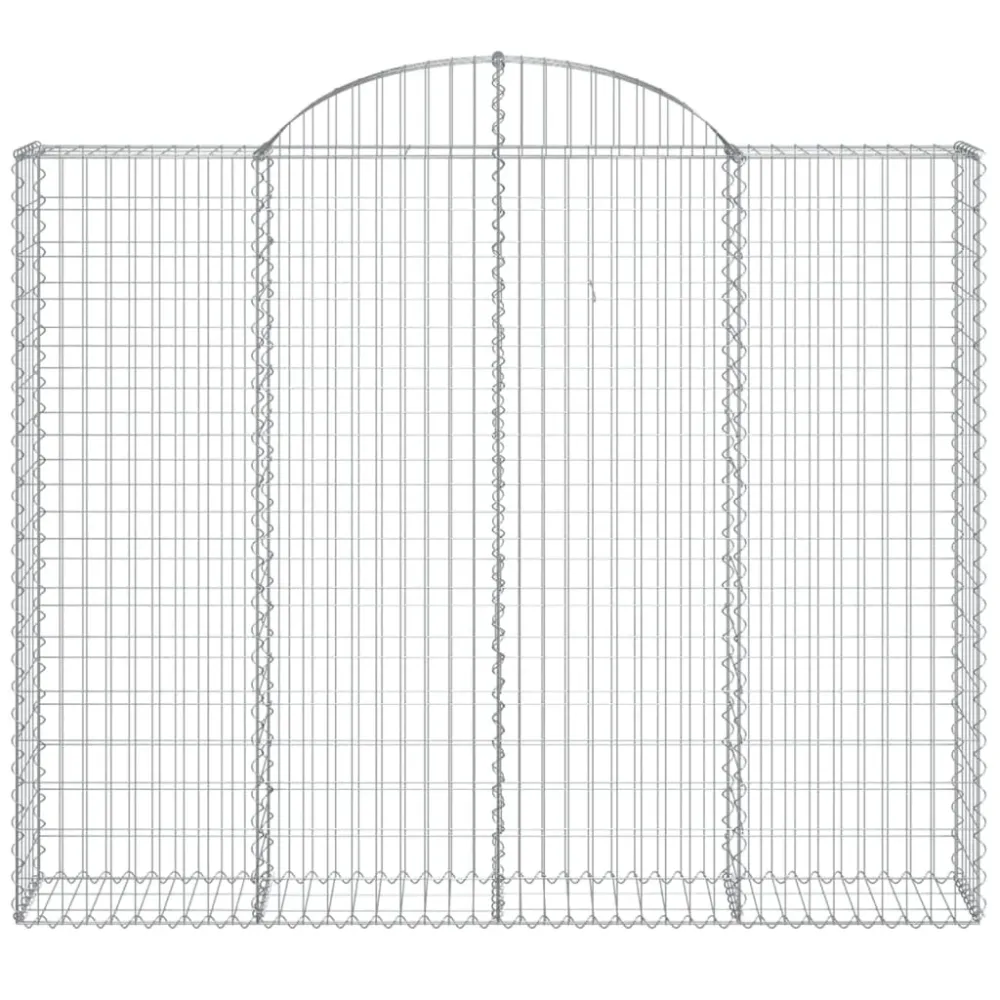 Coșuri gabion arcuite 4 buc, 200x30x160/180 cm, fier galvanizat