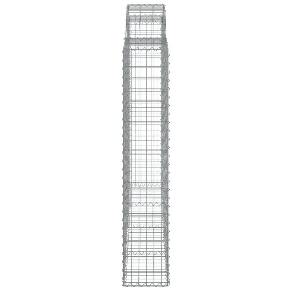 Coșuri gabion arcuite 3 buc, 200x30x160/180 cm, fier galvanizat