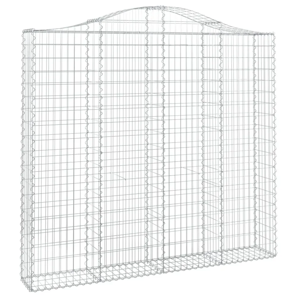 Coșuri gabion arcuite 4 buc, 200x30x180/200cm, fier galvanizat
