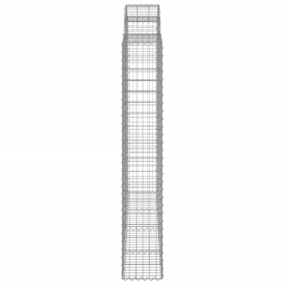 Coșuri gabion arcuite 6 buc, 200x30x180/200cm, fier galvanizat