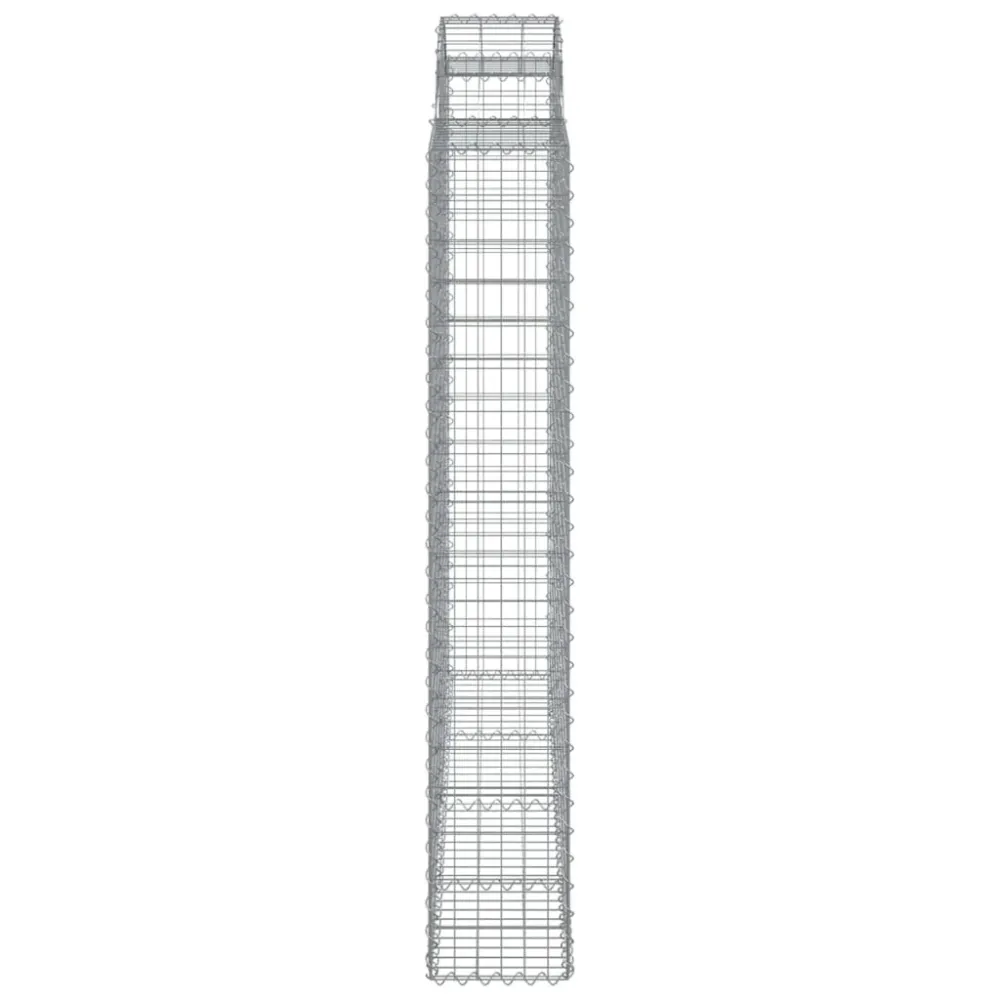 Coșuri gabion arcuite 4 buc, 200x30x180/200cm, fier galvanizat