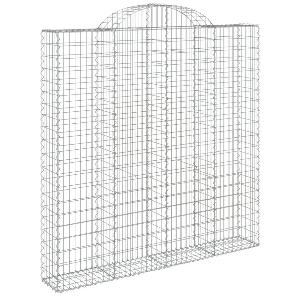 Coșuri gabion arcuite 4 buc. 200x30x200/220 cm fier galvanizat