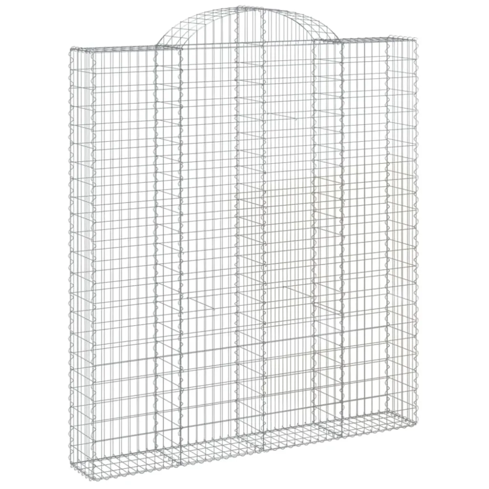 Coșuri gabion arcuite, 5 buc 200x30x220/240cm, fier galvanizat
