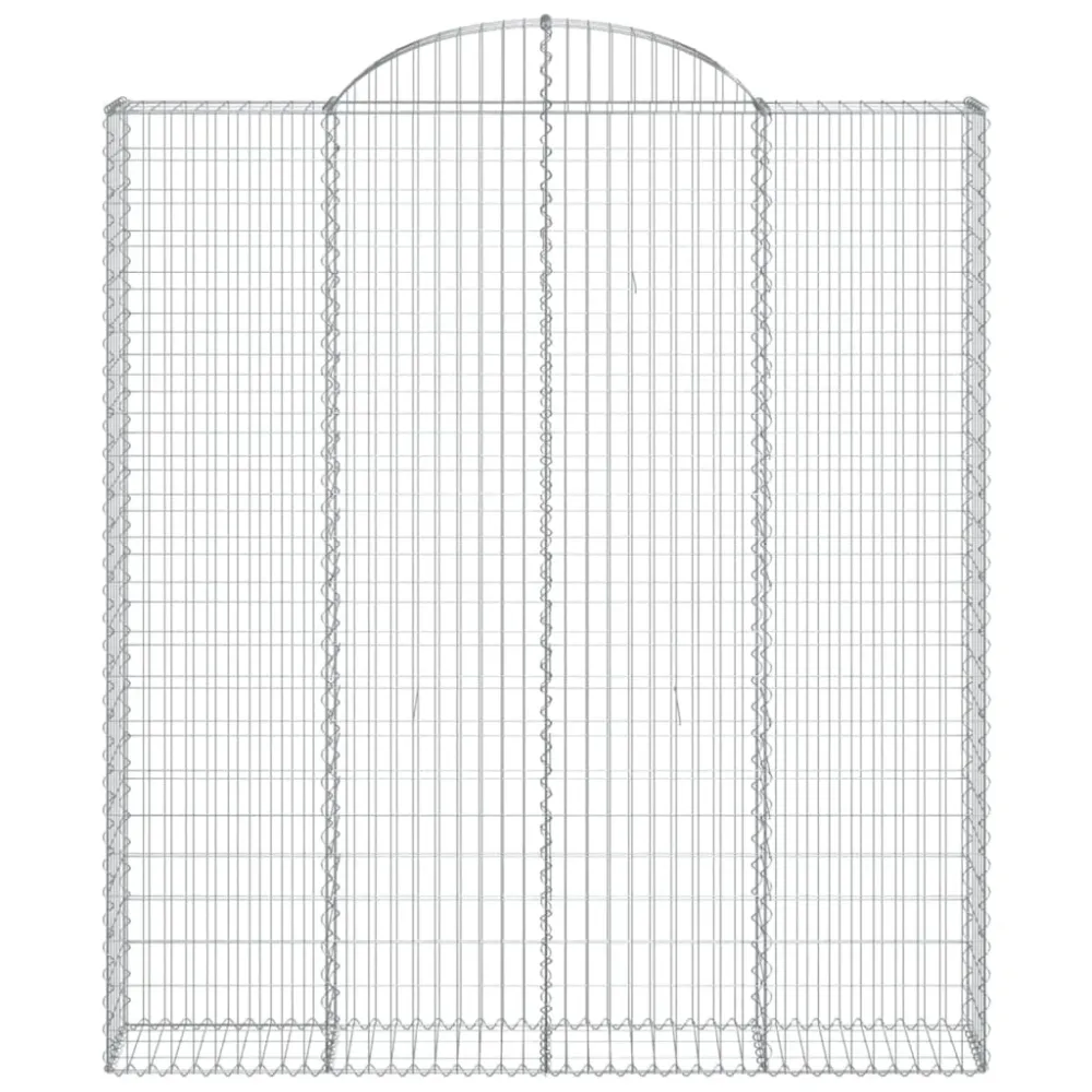 Coșuri gabion arcuite, 5 buc 200x30x220/240cm, fier galvanizat