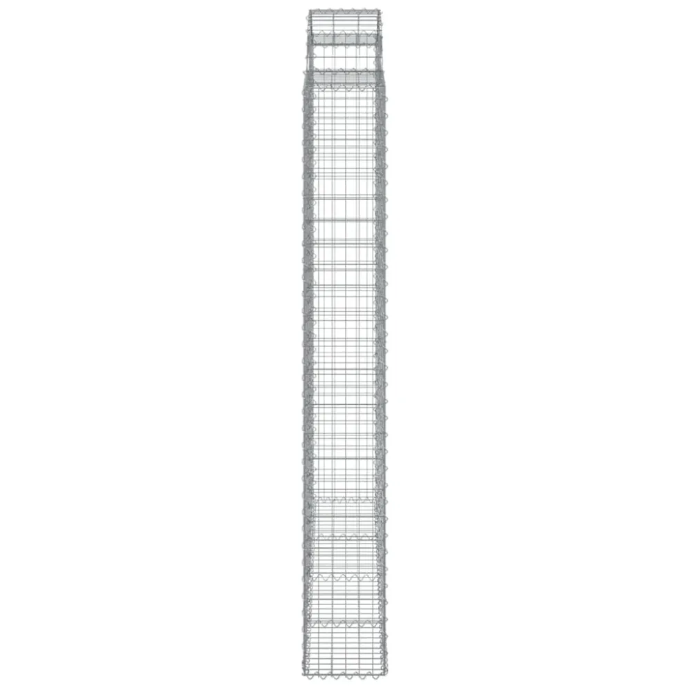 Coșuri gabion arcuite, 5 buc 200x30x220/240cm, fier galvanizat