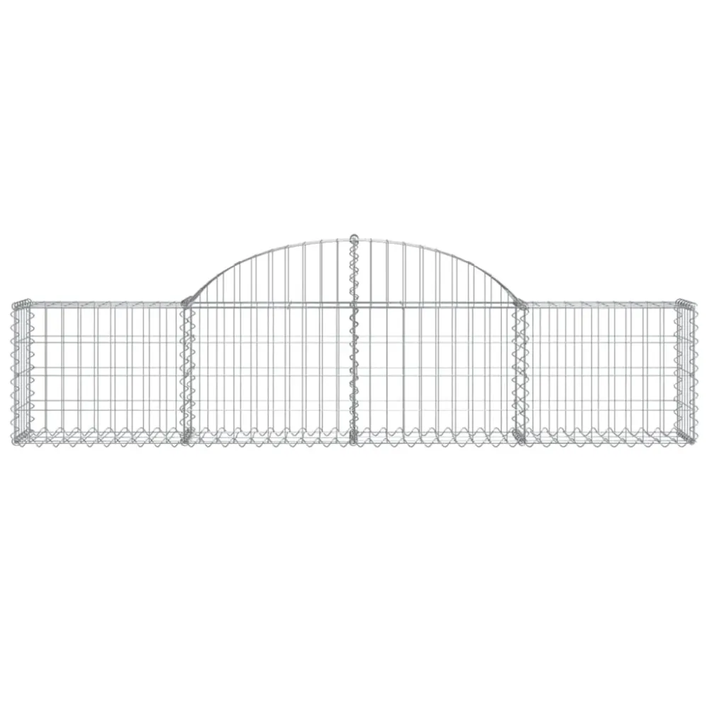 Coșuri gabion arcuite 10 buc, 200x30x40/60 cm, fier galvanizat