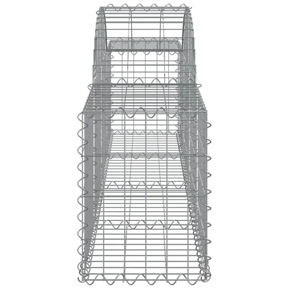 Coșuri gabion arcuite 10 buc, 200x30x40/60 cm, fier galvanizat