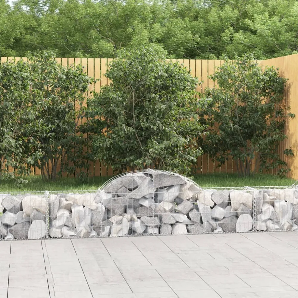 Coșuri gabion arcuite 4 buc, 200x30x40/60 cm, fier galvanizat