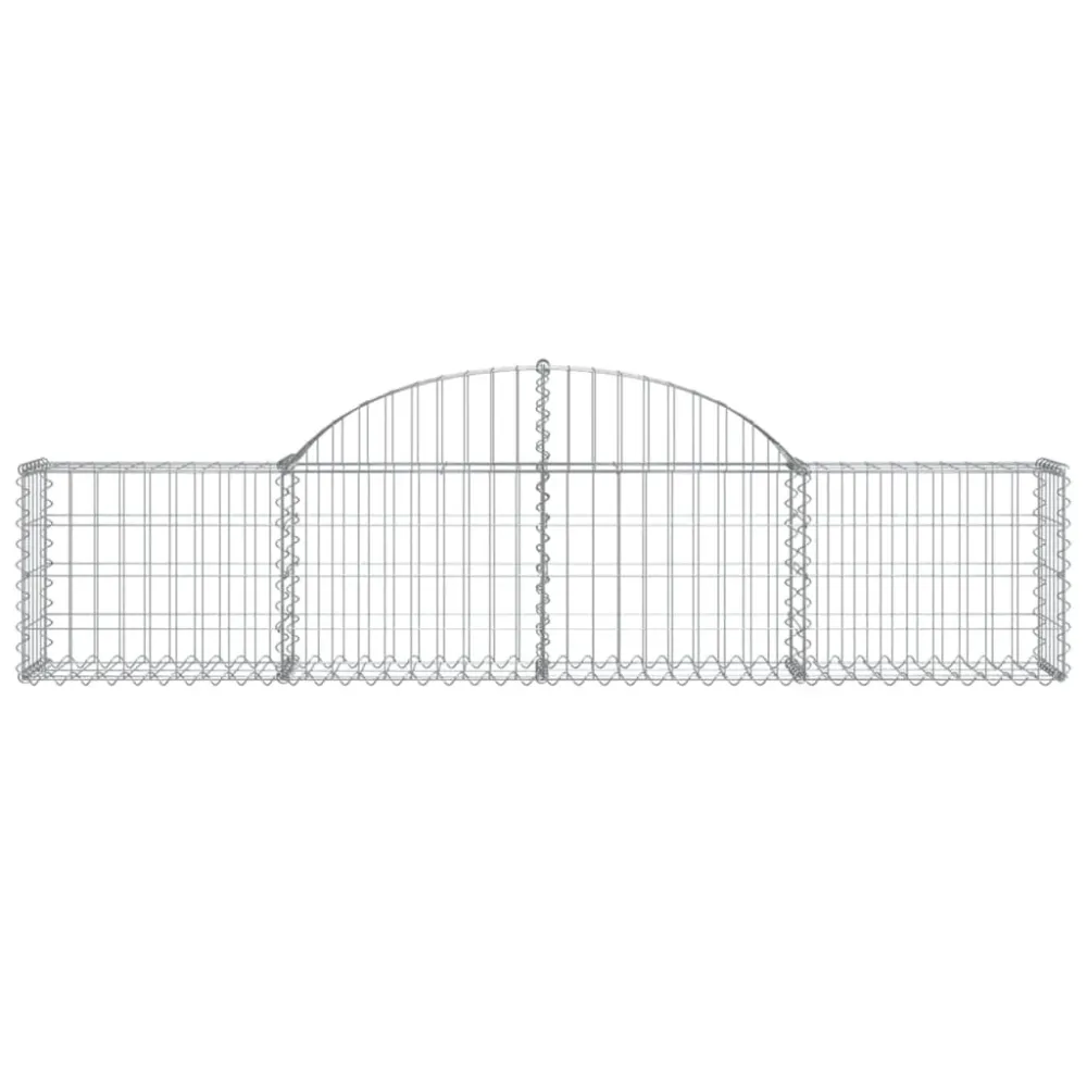 Coșuri gabion arcuite 4 buc, 200x30x40/60 cm, fier galvanizat