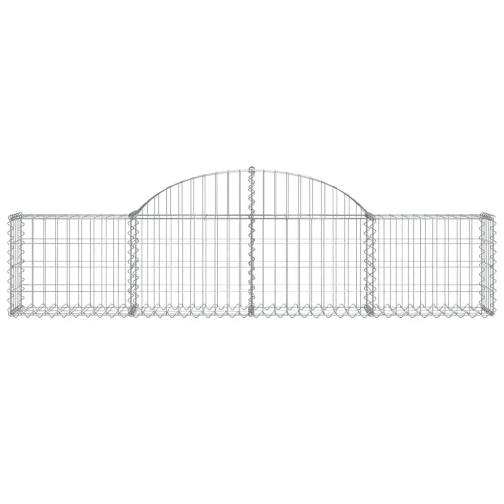 Coșuri gabion arcuite 12 buc, 200x30x40/60 cm, fier galvanizat