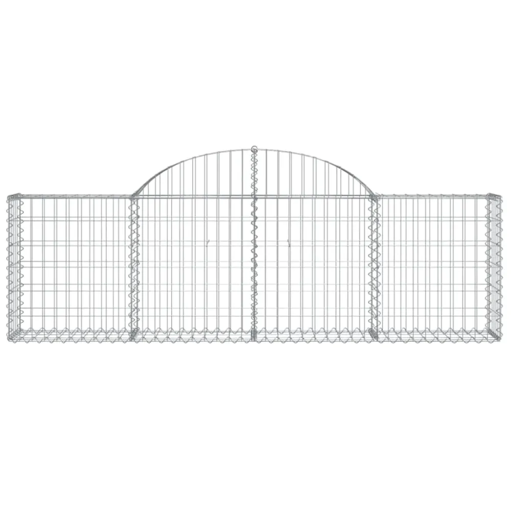 Coșuri gabion arcuite 8 buc, 200x30x60/80 cm, fier galvanizat