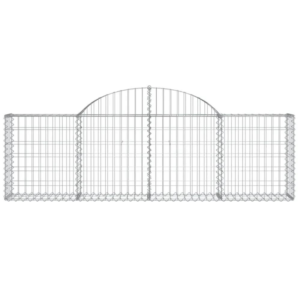 Coșuri gabion arcuite 2 buc, 200x30x60/80 cm, fier galvanizat