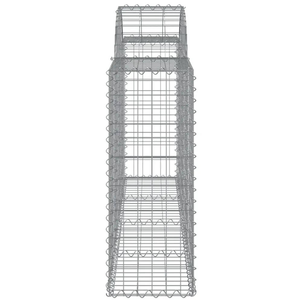 Coșuri gabion arcuite 10 buc, 200x30x80/100cm, fier galvanizat