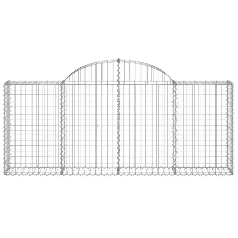 Coșuri gabion arcuite 2 buc, 200x30x80/100cm, fier galvanizat