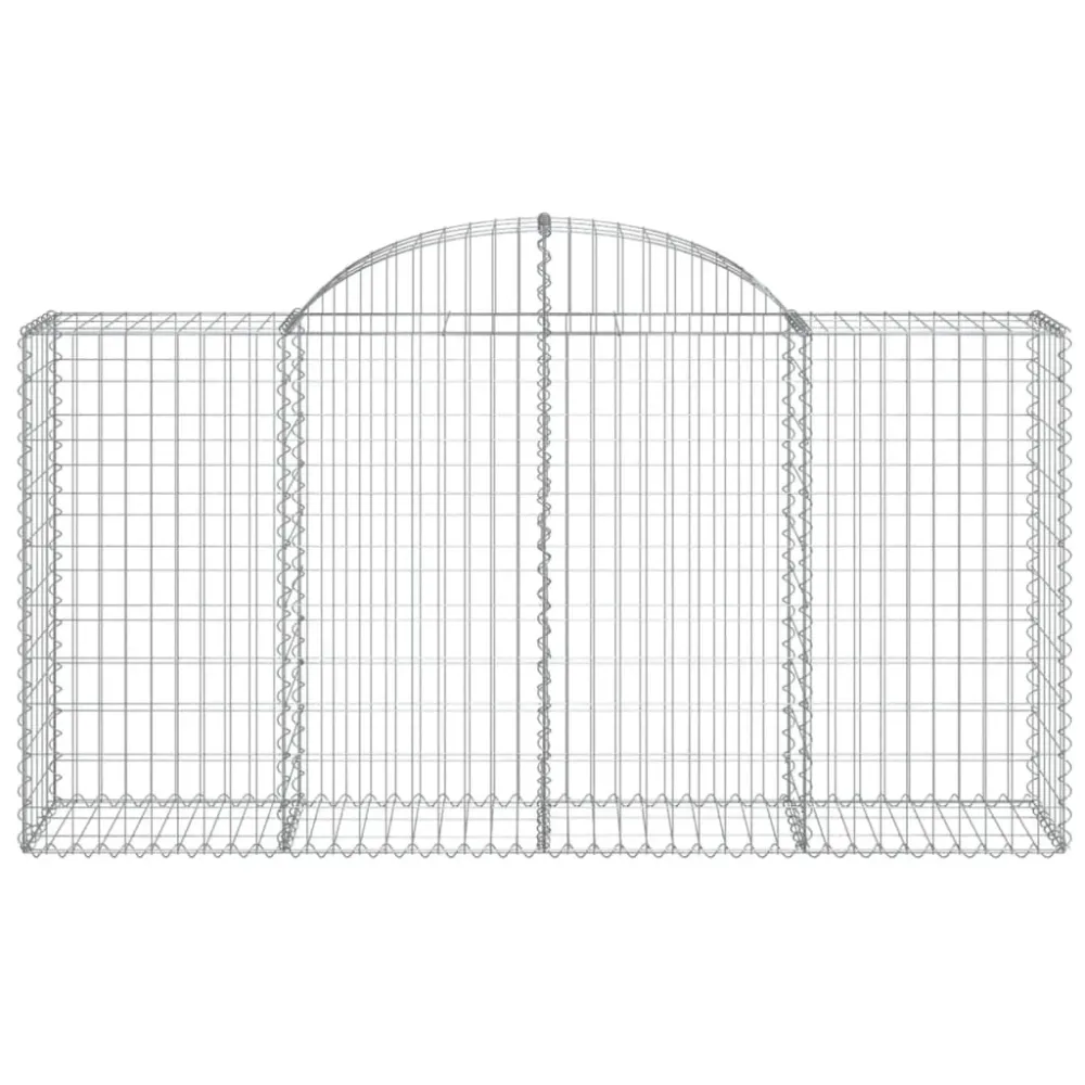 Coșuri gabion arcuite 3 buc, 200x50x100/120 cm fier galvanizat