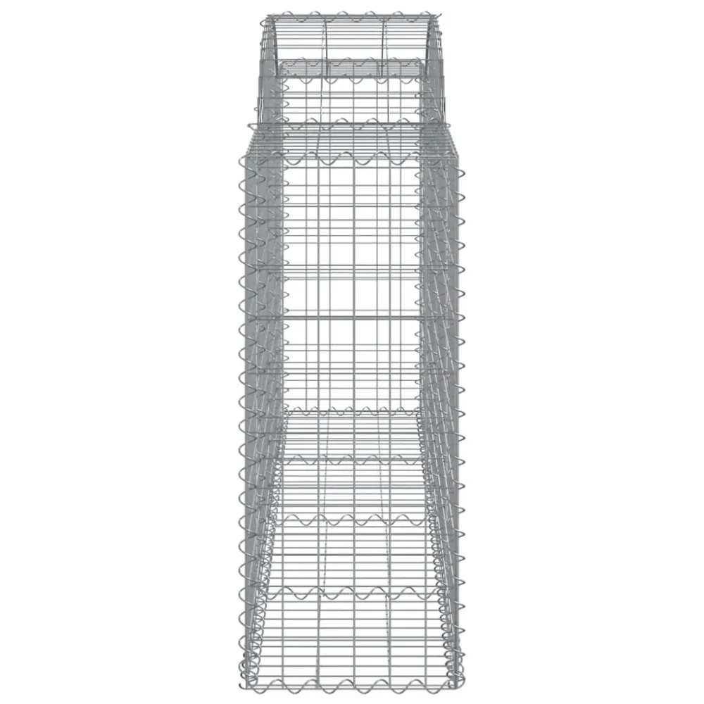 Coșuri gabion arcuite 3 buc, 200x50x100/120 cm fier galvanizat