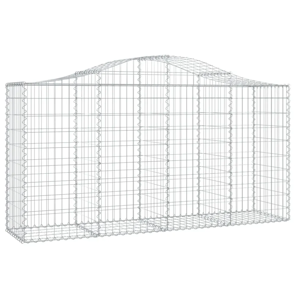 Coșuri gabion arcuite 6 buc, 200x50x100/120 cm, fier galvanizat