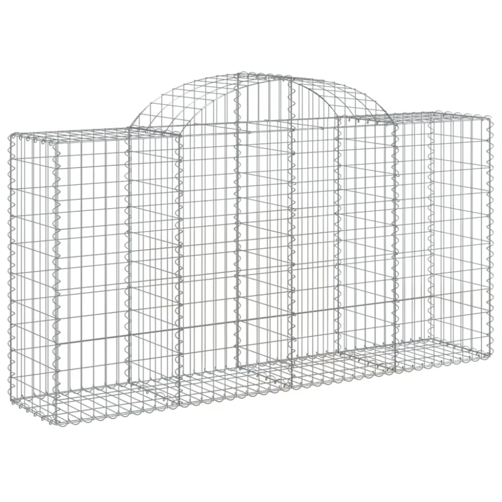 Coșuri gabion arcuite 7 buc, 200x50x100/120 cm, fier galvanizat