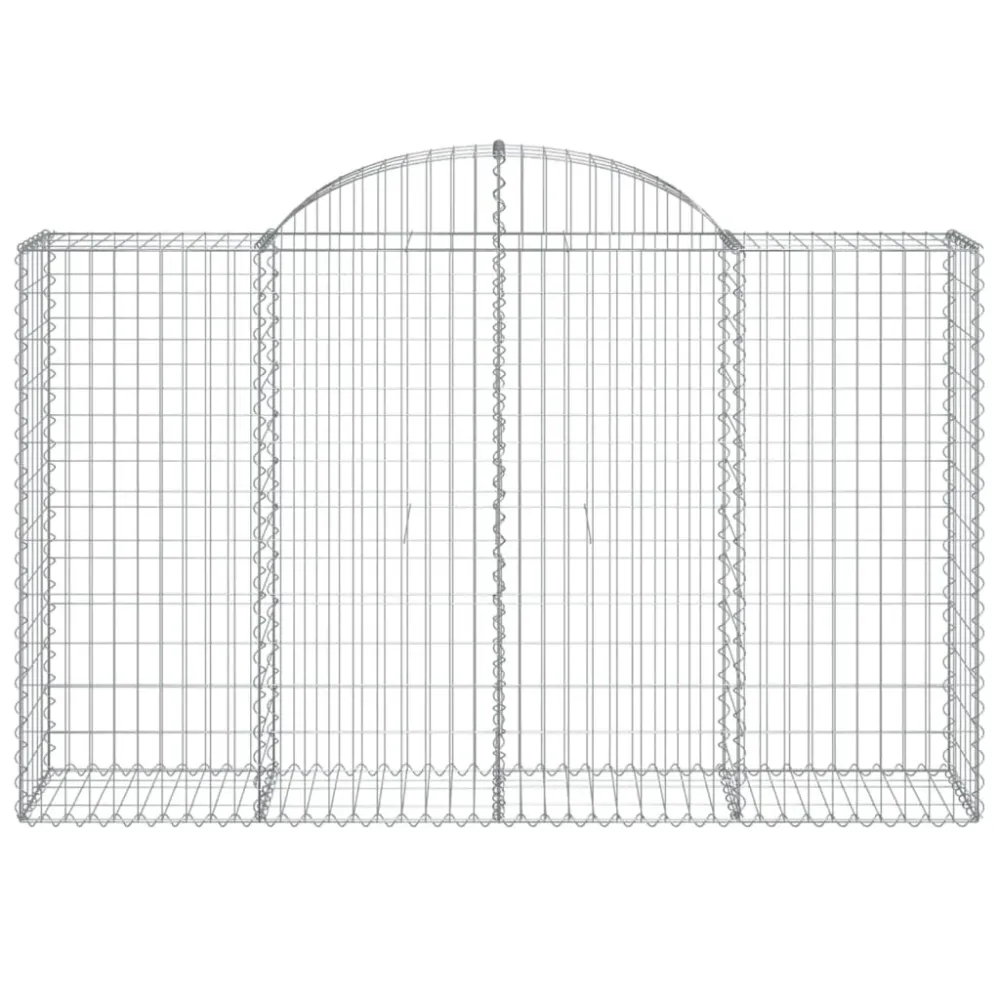 Coșuri gabion arcuite 2 buc, 200x50x120/140 cm, fier galvanizat