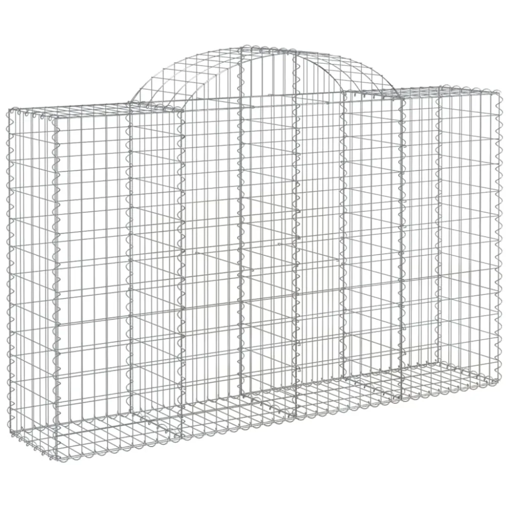 Coșuri gabion arcuite 3 buc, 200x50x120/140 cm, fier galvanizat