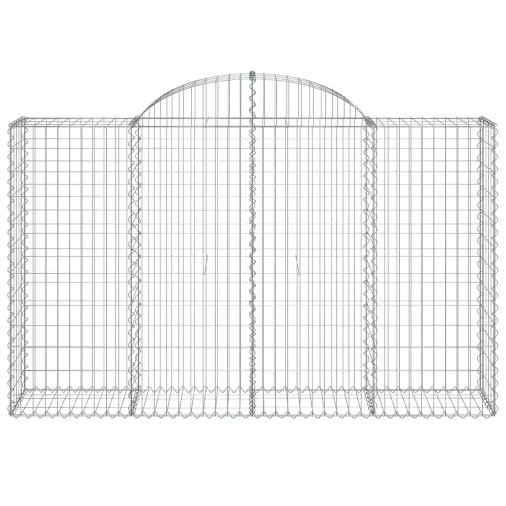 Coșuri gabion arcuite 3 buc, 200x50x120/140 cm, fier galvanizat