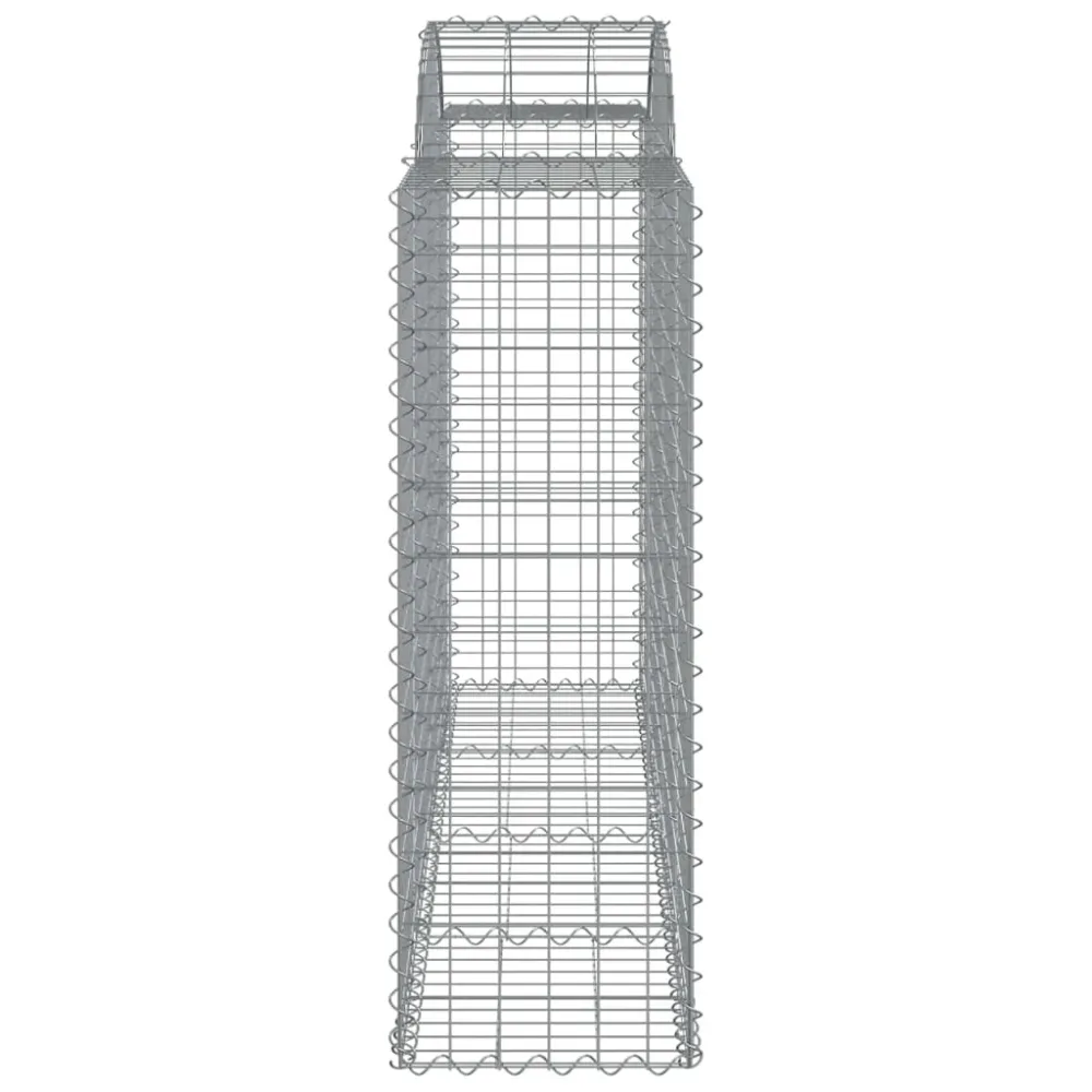 Coșuri gabion arcuite 3 buc, 200x50x120/140 cm, fier galvanizat