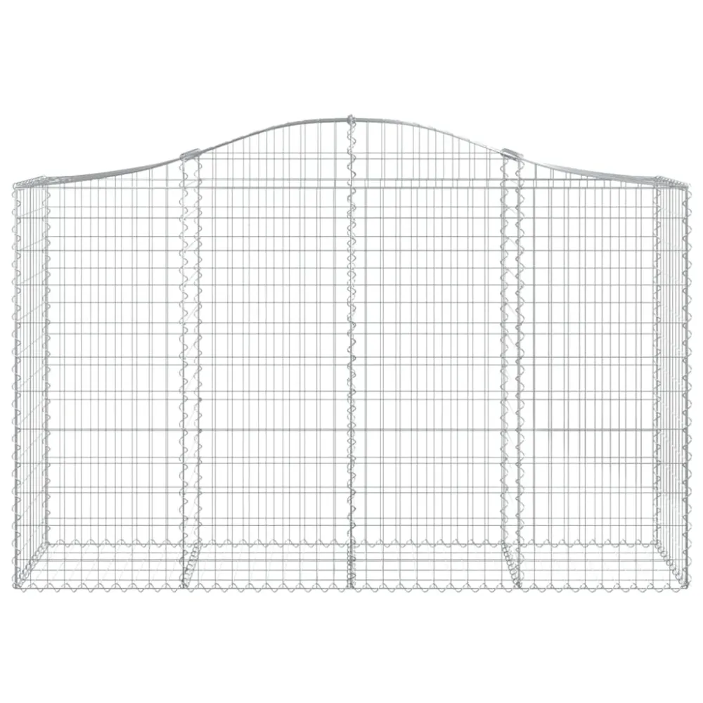 Coșuri gabion arcuite 4 buc, 200x50x120/140 cm, fier galvanizat